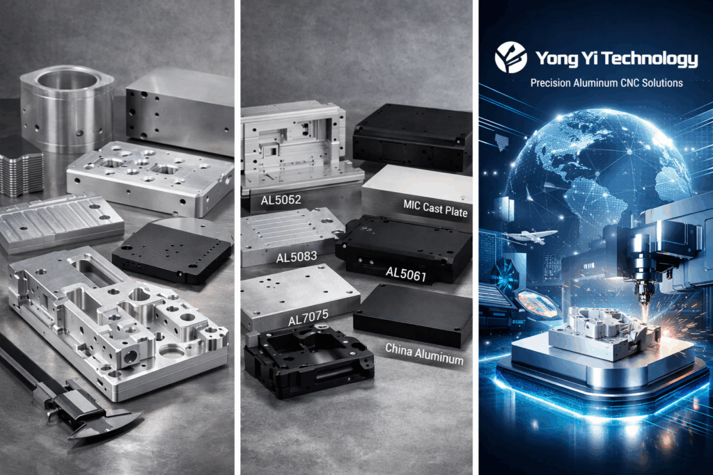 Moulage sous pression de précision d'alliages d'aluminium – AL 5052 (tôle japonaise), AL 5083 (alliage d'aluminium à haute résistance à la corrosion), AL 6061 (tôle coréenne), AL 7075 (alliage d'aluminium de qualité aérospatiale), MIC (tôle coulée américaine Alcoa), aluminium chinois – traitement complet par commande numérique (CNC), traitement de surface et assemblage avant expédition.