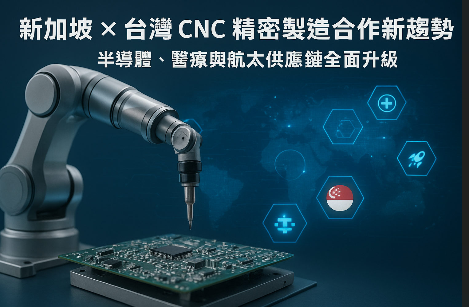 新加坡 × 台灣 CNC 精密製造合作新趨勢:半導體、醫療與航太供應鏈全面升級