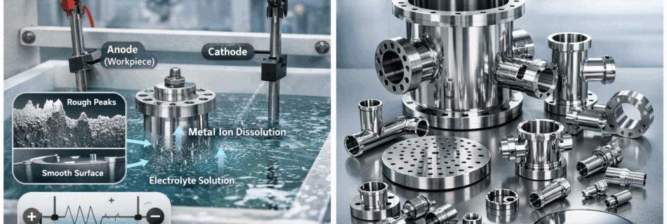 Electropolished Surface → 電解拋光表面 Electropolishing Process → 電解拋光製程 EP Finish → 電解拋光處理（EP處理）